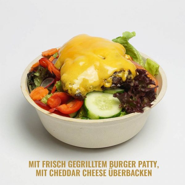 Salat mit Burgerpatty