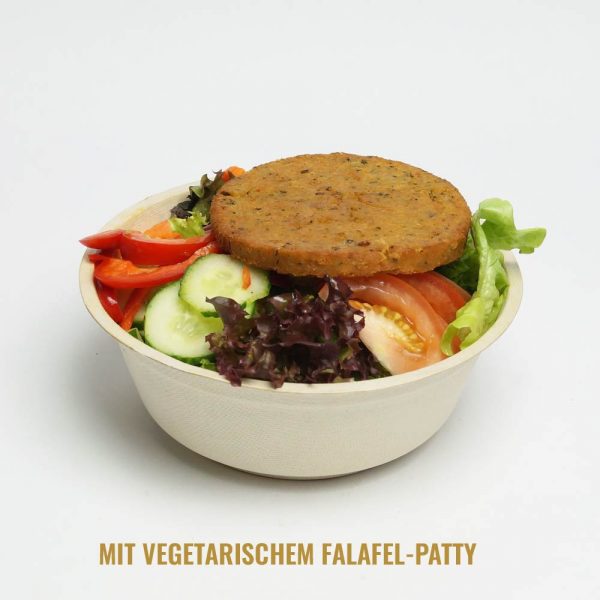 Salat mit vegetarischem Patty